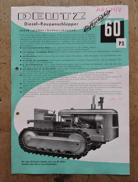 DEUTZ Traktor Blechschild 30x40cm - Retro Deko Für Landwirte & Sammler
