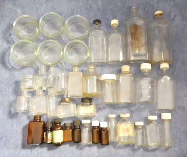 Job Lot Bundle Artists Bottles Jars Mixer Pots for Paint Chemicals