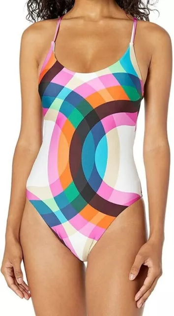 NWT Trina Turk Multicolor Women's Maillot One Piece Swimsuit Size 10 $154