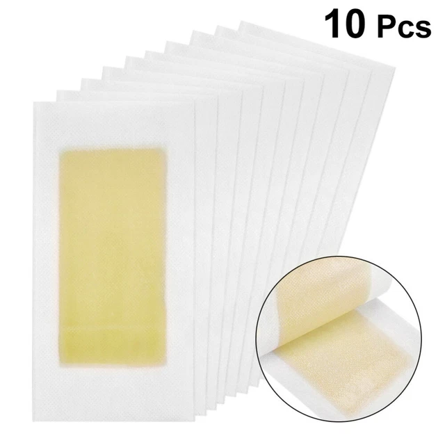 10 tiras de cera corporal desechables de papel para depilación de doble cara