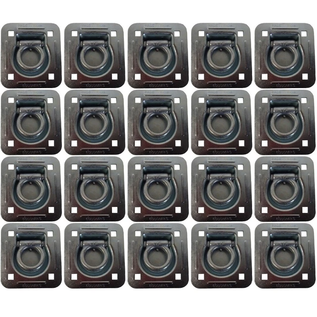 20 Flatbed Truck Cargo Trailer Strap Rope Chain Ring Tie Down Recessed D-Rings