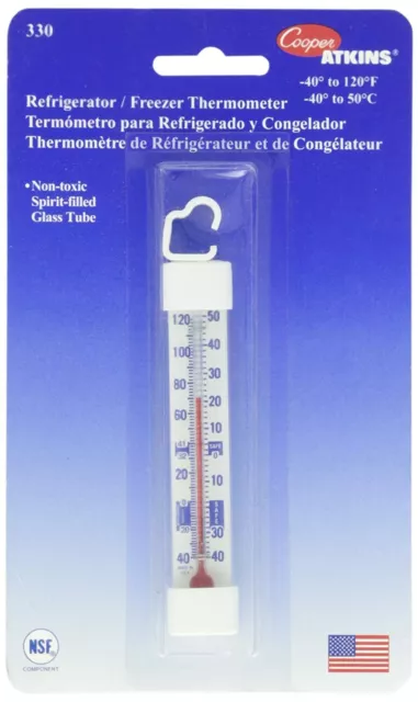 Cooper-Atkins Corp 330-01 Refrigerator Freezer Thermometer -40 Degrees F to +120