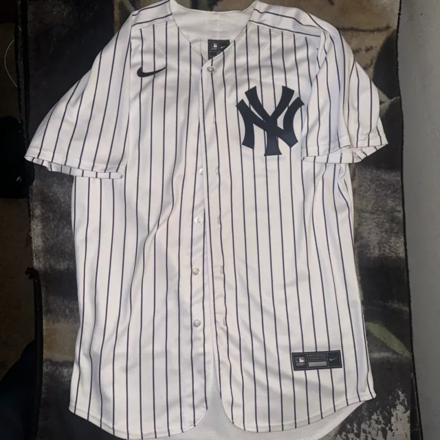 New York Yankees Aaron Judge  Nike Home Authentic White  Jersey Men's Size 44 L