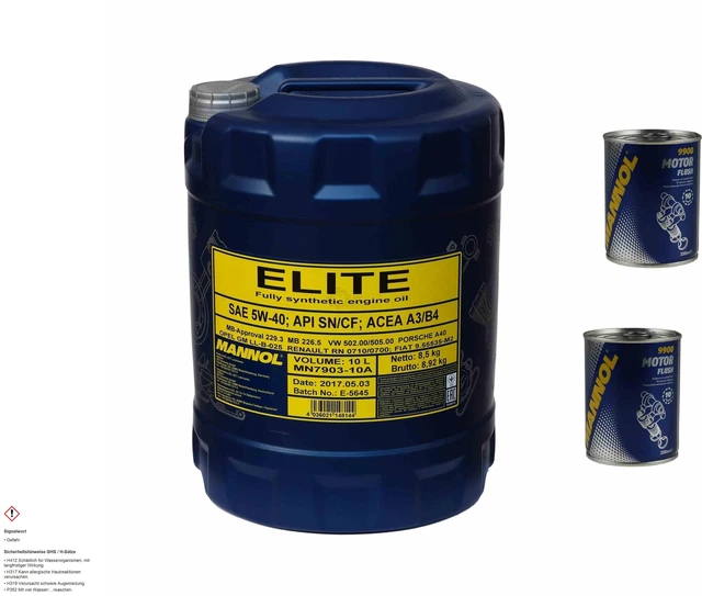 10L Olio per Motore mannol Elite 5W-40