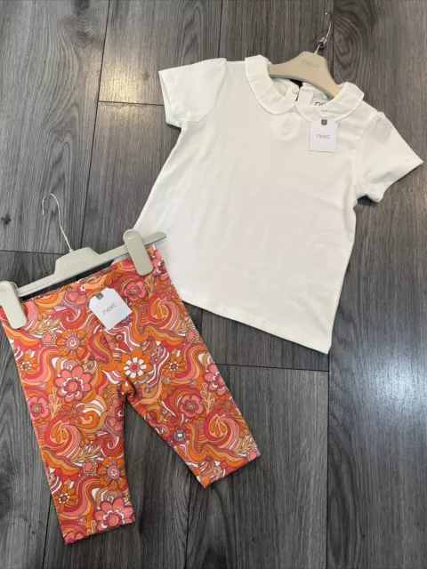Next girls age 4-5 leggings and top outfit bundle BNWT