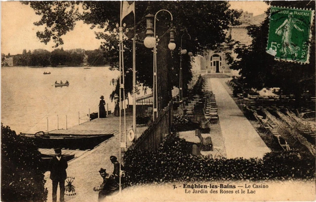 CPA Enghlen-les-Bains - Le Casino -Le Jardin des Roses et le Lac (290449)