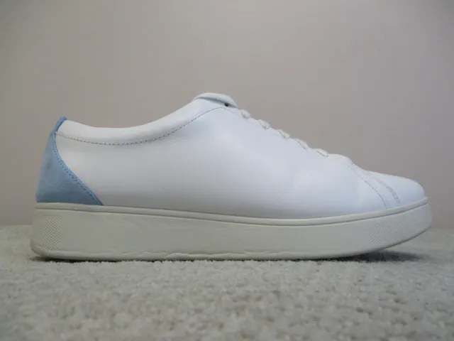 FitFlop Shoes Womens 11 White Rally Leather Orthotic Comfy Fashion Sneakers