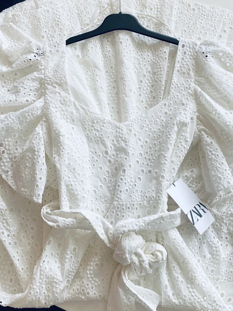 ZARA WHITE CUTWORK Embroidered Belted Ruffle Sleeve Midi Dress Size S Bloggers 52.70 - PicClick UK ZARA WHITE CUTWORK Embroidered Belted Ruffle Sleeve Midi Dress Size S Bloggers 52.70 - PicClick UK