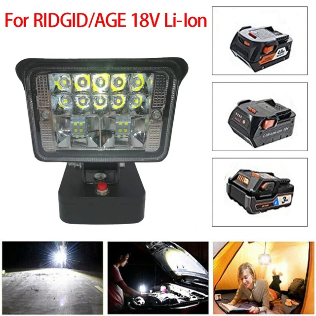 Bright and Reflective 18V LED Work Light for RIDGIDAEG Wide Illumination Area