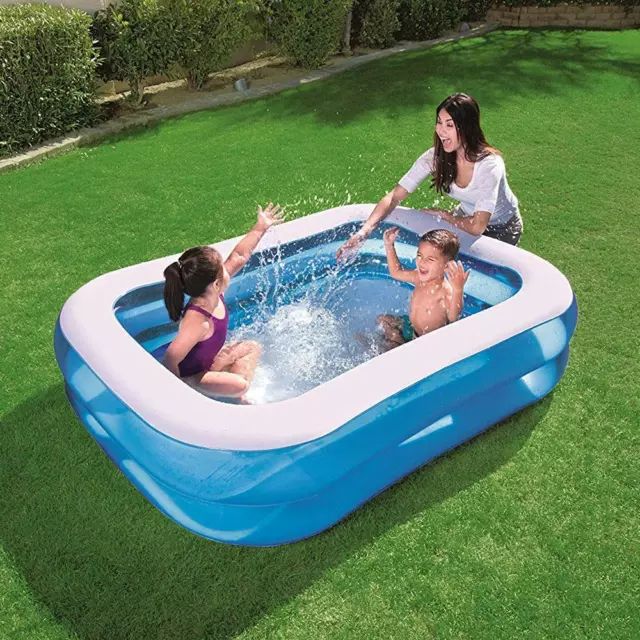 Bestway Inflatable 2.1m (6.7ft foot) Rectangular Family Swimming Paddling Pool