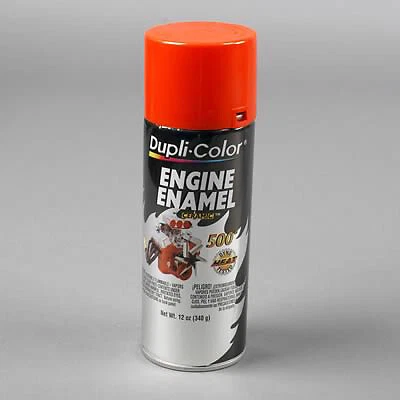 Duplicolor DE1620 Engine Enamel Paint, Chevrolet Orange, 12 Oz Can