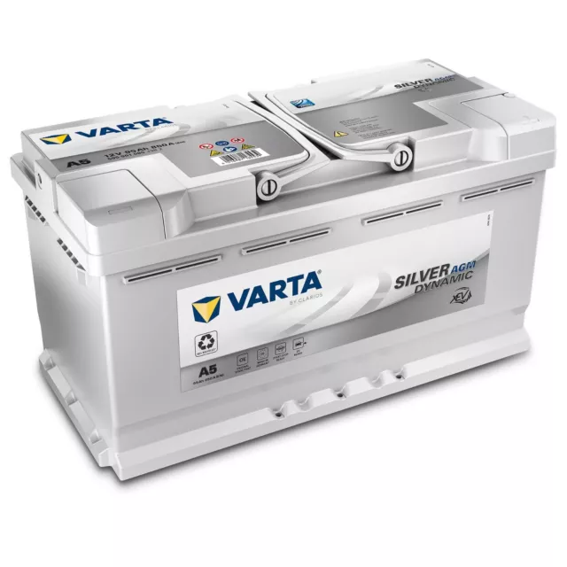 VARTA Silver Dynamic Start-Stop Plus Autobatterie A5 12V 95Ah AGM (ex code G14)