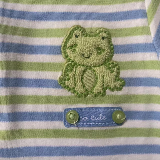 Vintage Carters Baby Boy Romper Frog 18 Months EUC One Piece Snap Button