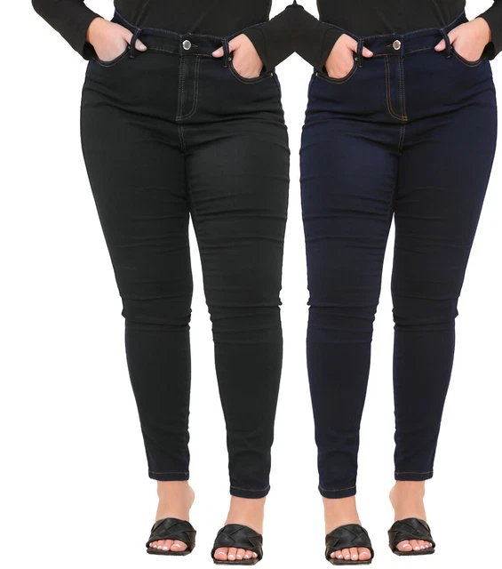 EX EVANS HIGH Waist Stretch Straight Leg Jeans Womens Denim Pants Plus Size 12.99 PicClick UK