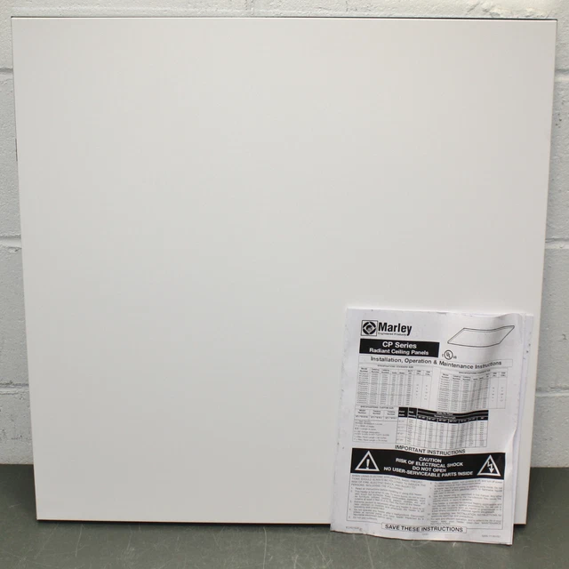 Marley Drop Ceiling Tile Electric Heater CP371F, 120V AC, 375W, 24" x 24", White
