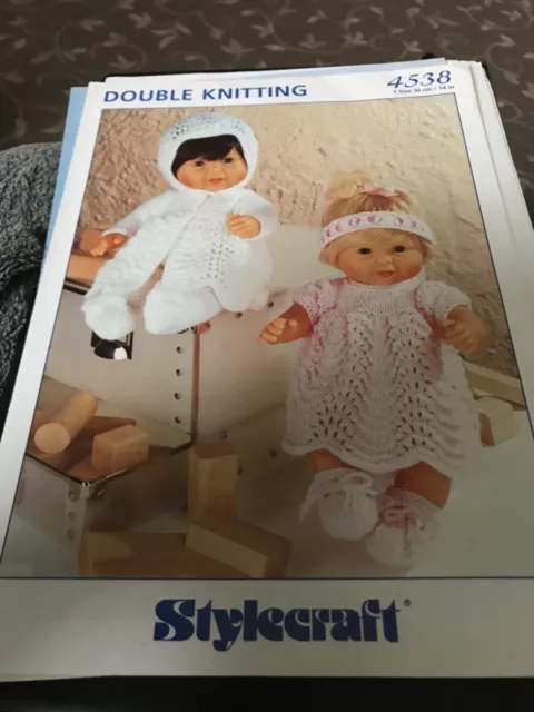 Stylecraft  Dolls Outfits  Double Knitting Pattern 4538