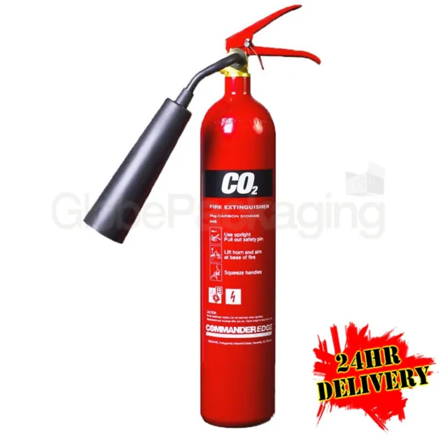 Brand New 2kg CO2 Fire Extinguisher For Home Office Industrial Use *OFFER*