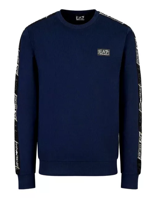 Emporio Armani Ea7 3Rpm08 Pj05Z Sweatshirt Felpa Logo Series Uomo Navy Blue