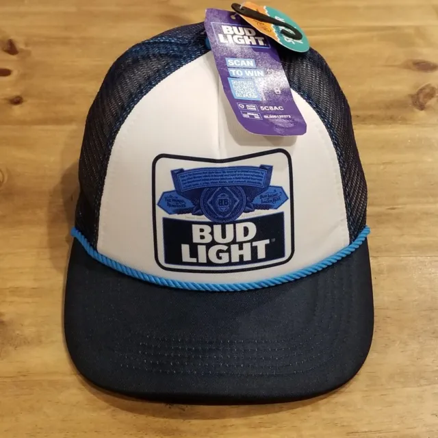 Bud Light Hat Cap Snap Back Beer Trucker Foam Mesh Adjustable