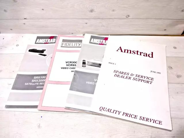 3 x AMSTRAD FIDELITY Service manuals + Price list Original Genuine