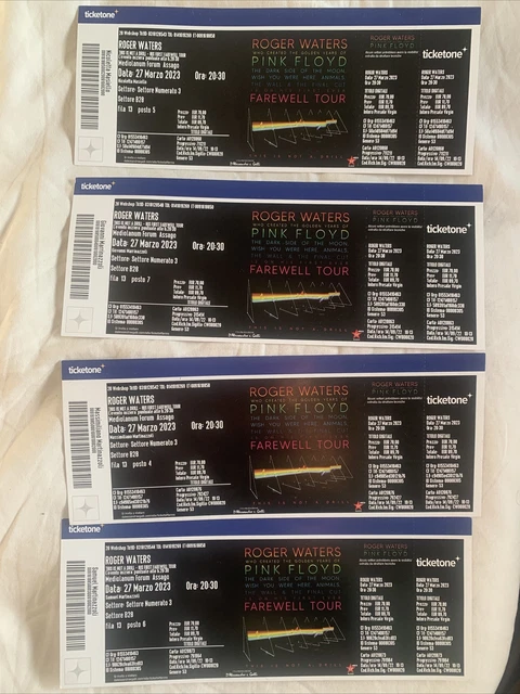 N 4 Biglietti Roger Waters Milano 27/03/23