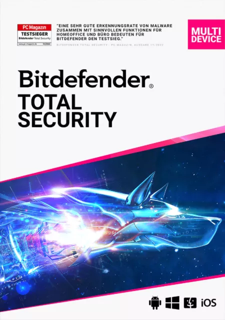 Bitdefender Total Security 2024 10-Geräte 1-Jahr ESD Lizenz Download KEY