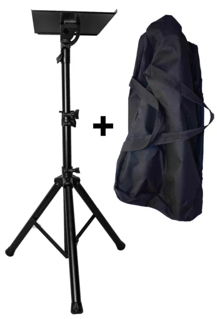 Laptop Projector Tripod Stand  / Adjustable Height & Tilt Removable Tray + Bag