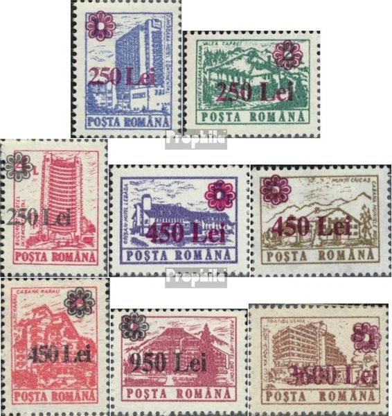 Briefmarken Rumänien 1997 Mi 5263-5270  postfrisch