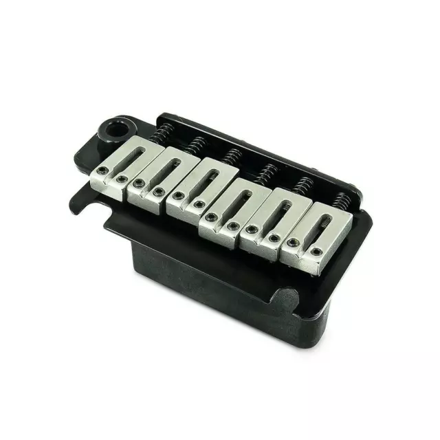 Stratocaster Compatible 2-Point Tremolo Guitar Bridge with Steel Block - Black