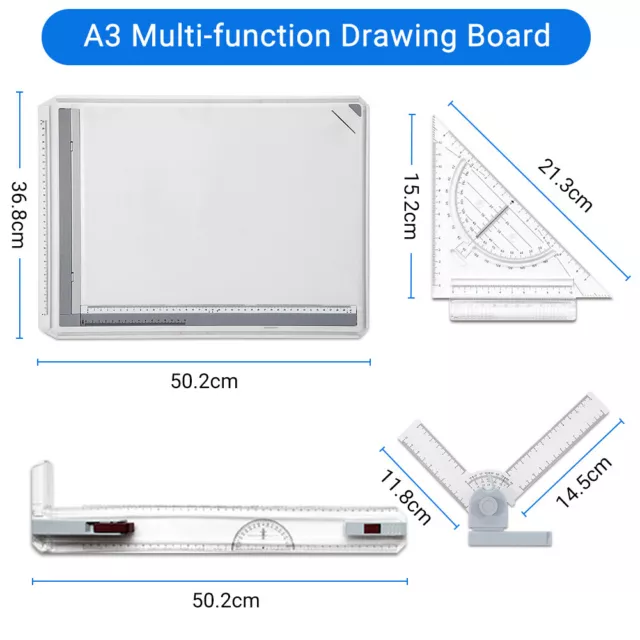 A3 DRAWING BOARD Portable Drafting Kit Table with Ruler US $31.34 ...