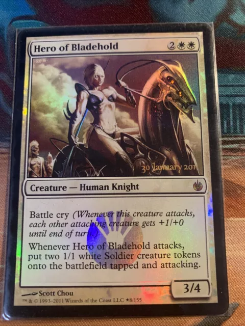 MTG Hero of Bladehold Pre-Release & Release Promos 8/155 Foil Promo