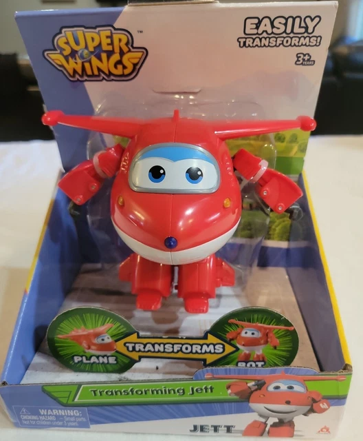 2015 SUPER WINGS Transforming JETT Character Figure Jet Toy Kids Sprout