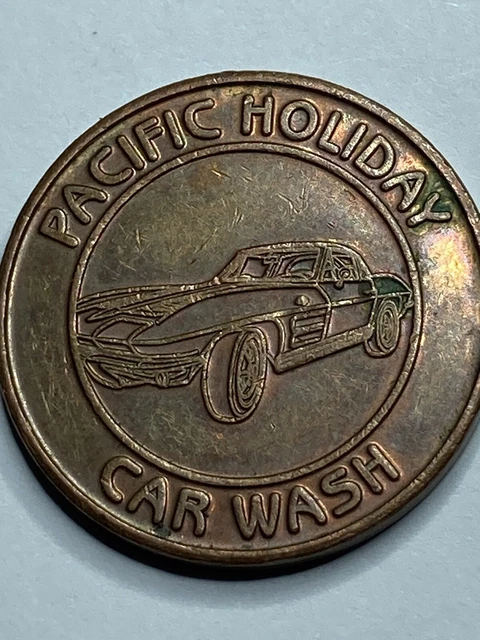 RARE PACIFIC HOLIDAY CAR WASH TOKEN STOCKTON CALIFORNIA OBSOLETE #qr1