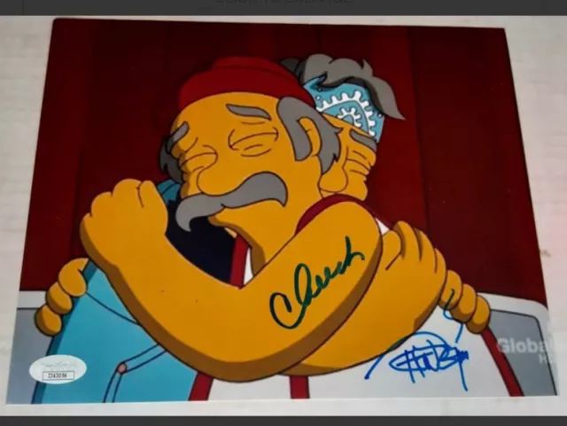 Cheech Marin Tommy Chong Signed The Simpsons 8x10 Photo PSA Beckett