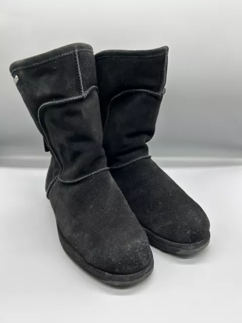 EMU Australia Waterproof Charlotte Black Sheepskin Leather Boots Women’s 7 Uk