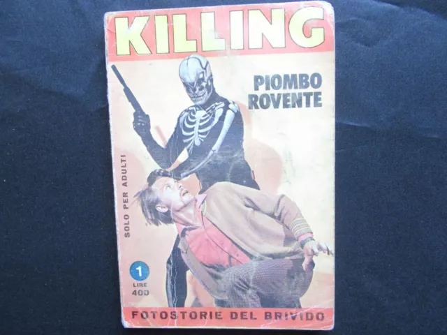 Killing # 1 Piombo Rovente Ristampa Nuova Serie Editore Vela 1975 Raro !!
