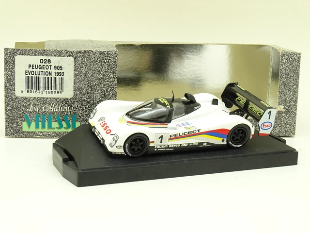 PEUGEOT 905 SPIDER no58 LE MANS 1992 CAR MODEL 1/43 SPARK MODELS S1277