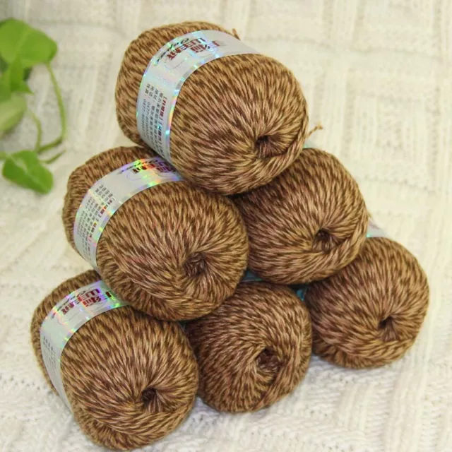 6 Pieces Cashmere Yarn for Knitting 3-Ply Fine Worsted Cashmere Knitted 6  Skeins Cashmere Wool Goat Down Yarn for Children (Color : 24)