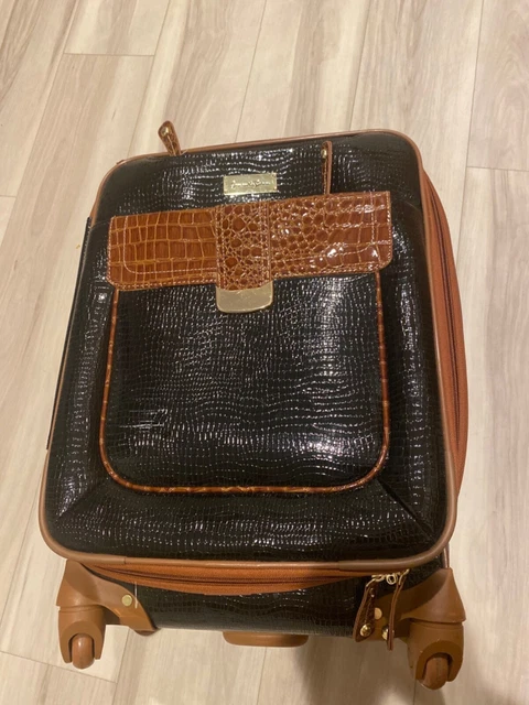 Samantha Brown Luggage Classic Croco 26" Spinner-Blank black embossed crocodile 