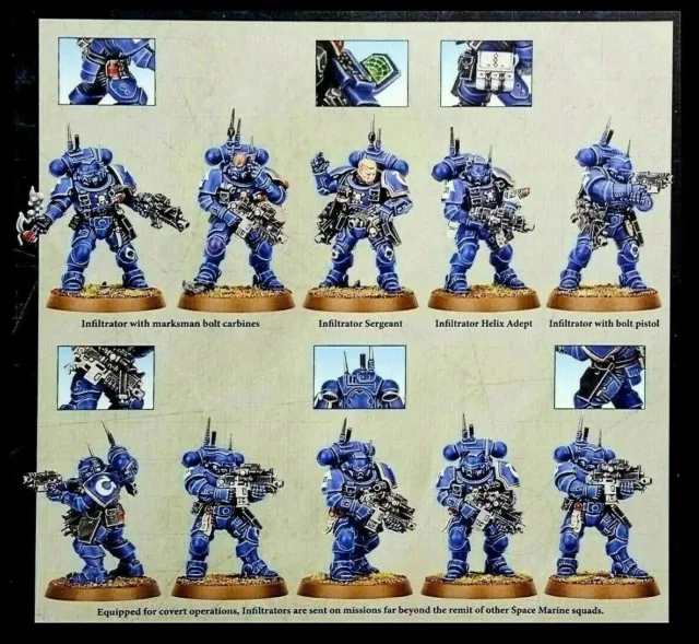 Warhammer 40k / 40000 Space Marines Infiltrators X10 Neufs!!!