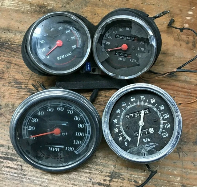 LOT OF HARLEY Davidson Speedo Speedometer Tach Gauge instruments parts