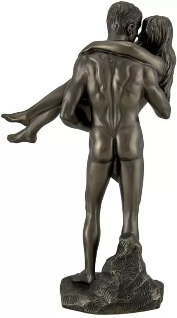 The Lovers Cold Cast Bronze Finished Man Carrying Woman Nude Statue Home Decor 3