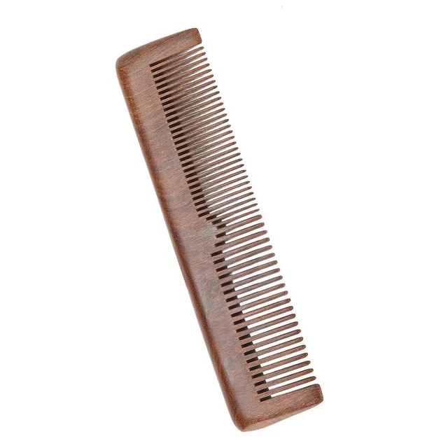 Pettine barba da uomo portatile legno di sandalo antistatico barba baffi acconciatura SDS