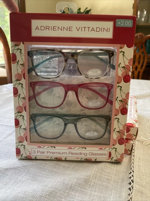 Brand New Adrienne Vittadini Set 3 Pairs of Pastel Premium Reading Glasses +2.00 Adrienne Vittadini 3 Pair +2.50 Premium Reading Glasses | eBay main image 2
