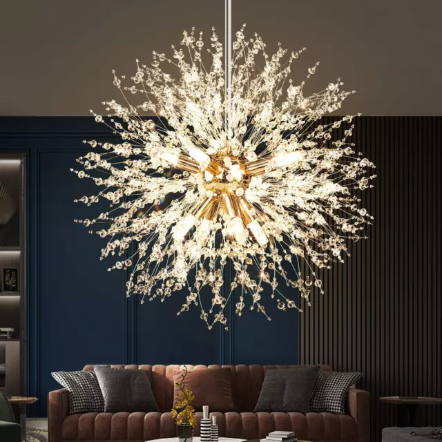 Crystal Chandelier Firework Ceiling Light  Flush Mount Dandelion Pendant Light