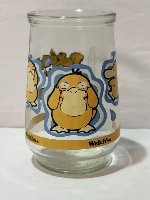 Vintage Pokemon Welch's Glass Jelly Jar #54 Psyduck