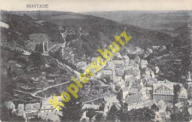 Monschau AK Montjoie Eifel Panorama Luftbild Stempel Anvers und Monjoie 1908