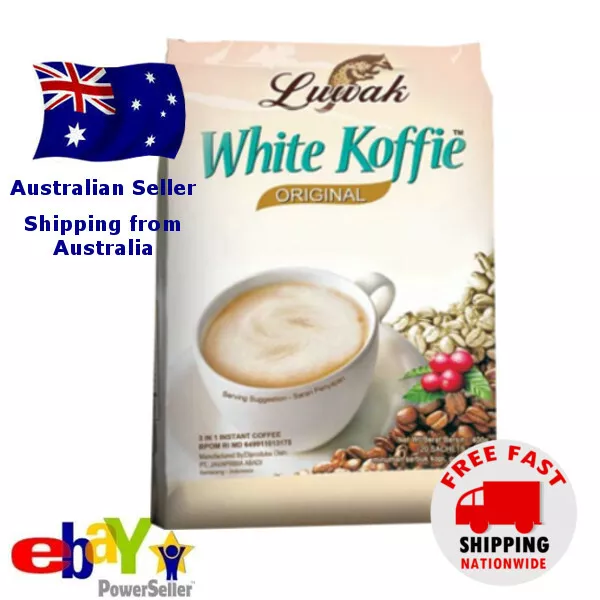 Luwak White Koffie Civet 3 in 1 Instant Coffee Original 18 satchets x 20g Halal