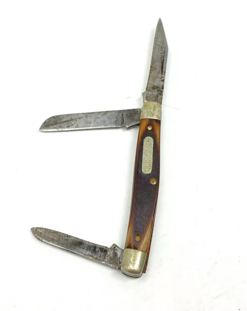 VINTAGE OLD TIMER Schrade-Walden Pocket Knife 3 Blades NY USA 340T ...