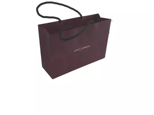 DOLCE & GABBANA Authentic Gift Bag EMPTY Paper Shopping Bag 8”x 11 3/4”x 4”
